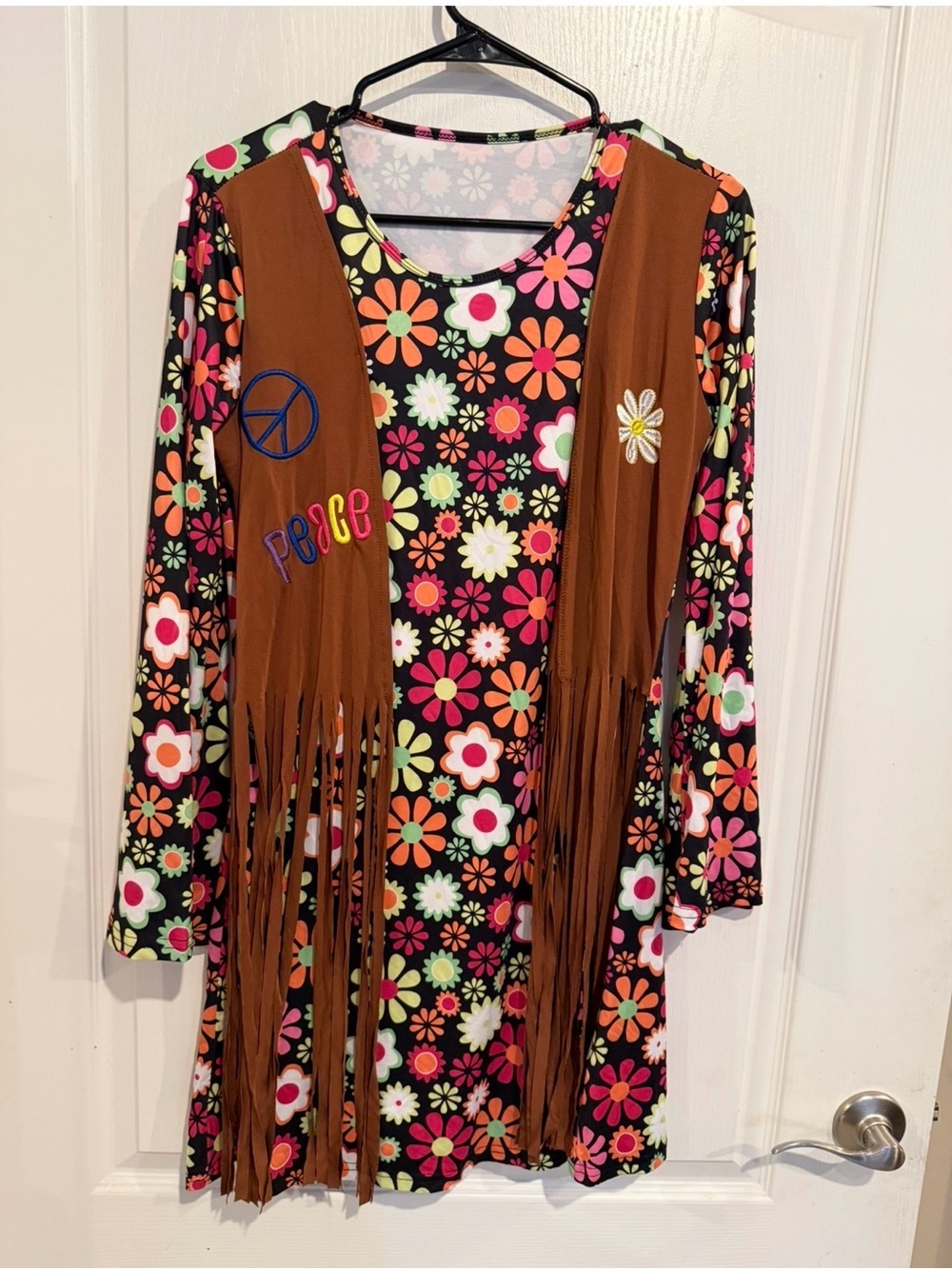 retro 1960s/1970s-style hippie flower-child costume approx medium/ large